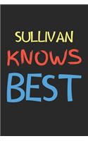 Sullivan Knows Best: Lined Journal, 120 Pages, 6 x 9, Sullivan Personalized Name Notebook Gift Idea, Black Matte Finish (Sullivan Knows Best Journal)