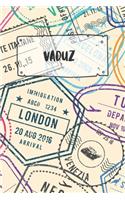 Vaduz: Ruled Travel Diary Notebook or Journey Journal - Lined Trip Pocketbook for Men and Women with Lines