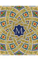 Monogram M Sketchbook: Blank Art Pad Notebook Jounal