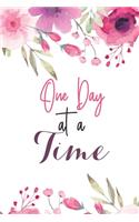 One Day at a Time: A blank dogrid Flower journal for exploring yourself, Pink journal to Changing bad Habit and getting success Habit