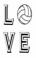 Lve: Volleyball Theme Cover 2020 Monthly Planner Dated Journal 8 in x 10 in 110 pages
