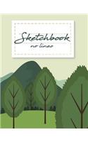 Sketchbook No Lines: A Journal with Blank Paper for Drawing, Sketching, Doodling, Journal Writing and Notes 120 Pages Large Size 8.5 X 11