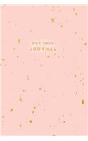 Dot Grid Journal: Pink Gold Specks Dot Grid Minimalist Bullet Journal Notebook Blank Dotted Pages Small, 6 X 9, Planner Sketch Book Diary Soft Cover Women Girls Teens