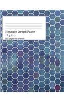 Hexagon Graph Paper: Hexagonal Paper Notebooks, Hexagon Small, Graph Paper Hexagon, 160 Pages/ 80 Sheets, 8.5 X 11 Size. Blue Bricks Theme