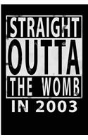 Straight Outta The Womb in 2003