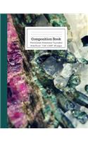 Composition Book Pink & Green Watermelon Tourmaline Wide Ruled