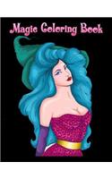 Magic Coloring Book: Women Beauty Fantasy Coloring Book Large Print Gifts