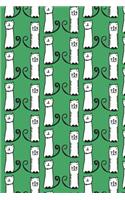Bullet Journal Notebook for Cat Lovers Funny Tall Cats Pattern 9