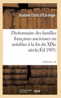 Dictionnaire Des Familles Françaises Anciennes Ou Notables À La Fin Du XIXe Siècle.