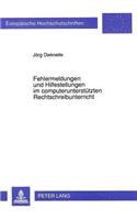 Fehlermeldungen Und Hilfestellungen Im Computerunterstuetzten Rechtschreibunterricht