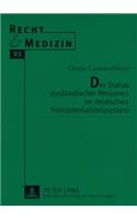 Der Status Auslaendischer Personen Im Deutschen Transplantationssystem