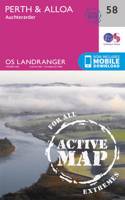Perth & Alloa, Auchterarder: (058 OS Landranger Active Map)