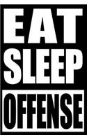 Eat Sleep Offense Gift Notebook for Roller Derby Players, Medium Ruled Journal