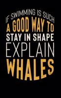 If Swimming Is Such A Good Way To Stay In Shape Explain Whales: Inspirational And Motivational Notebook