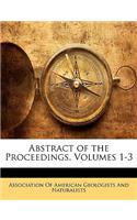 Abstract of the Proceedings, Volumes 1-3
