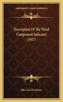 Description Of The Wind Component Indicator (1917)