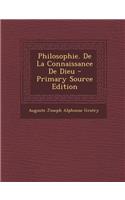 Philosophie. de La Connaissance de Dieu: (French)