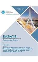 RecSys 16 19th ACM Conference on Recommender Systems