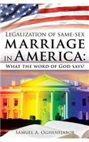 Legalization of same-sex marriage in America: What the word of God says!(English)