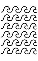 Wave Notebook: College Ruled Line Paper Pages Journal 6 x 9 Inches (15,2 x 22,9 cm) - I Love The Sea Gift Idea - Nautical, Travel or Water Sports Booklet