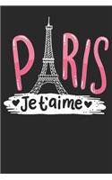 Notebook Journal: Paris Eiffel Tower 6x9 Dot Grid 120 Pages