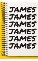 Name JAMES Customized Gift For JAMES A beautiful personalized: Lined Notebook / Journal Gift, Notebook for JAMES,120 Pages, 6 x 9 inches, Gift For JAMES, Personal Diary, JAMES, Personalized Journal, Family Noteb