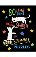 80 Large Print Word Search And Word Scramble Puzzles