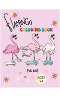 Flamingo Coloring Book for kids Ages 4-8: Easy and Fun Coloring Page for Toddlers Kids Ages 2-4, 4-8, Boys and Girls