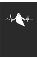 Ghost Heartbeat: Blank Lined Notebook (6" x 9" - 120 pages) Halloween Themed Notebook for Gift / Daily Activity Journals / Diary