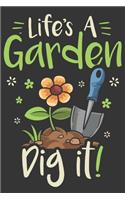 2020 Week To View Dated Planner Diary: 6x9 Inches Paperback Gardening Life's A Garden Dig It