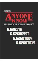 Does Anyone Know Planck's Constant?
