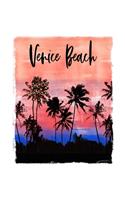 Venice Beach: California Christmas Notebook With Lined Wide Ruled Paper For Taking Notes. Stylish Tropical Travel Journal Diary 7.5 x 9.25 Inch Soft Cover. For Ho