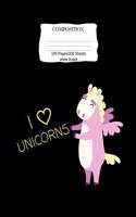 I Love Unicorns Composition