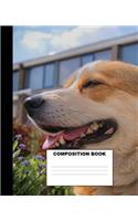 Corgi Composition Book: Corgi Composition Notebook. 132 Pages Wide Ruled 7.5x9.25". Corgi Journal Notebook