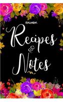 Blank Cookbook Recipes & Notes