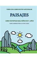 Libro de pintar para niños de 7+ años (Paisajes): Este libro tiene 40 páginas para colorear sin estrés, para reducir la frustración y mejorar la confianza. Este libro ayudará a los niños muy pequeño(75 Libro de Pintar Para Niños de 7+ Años)
