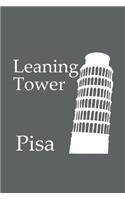 Leaning Tower of Pisa - Lined Notebook with Slate Grey Cover: 101 Pages, Medium Ruled, 6 x 9 Journal, Soft Cover