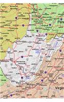 A Map of the State of West Virginia Journal: Take Notes, Write Down Memories in this 150 Page Lined Journal