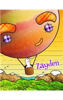 Zayden: Personalized Book with Child's Name, Primary Writing Tablet, 65 Sheets of Practice Paper, 1" Ruling, Preschool, Kindergarten, 1st Grade, 8 1/2" x 11