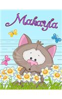 Makayla: Personalized Book with Child's Name for Girls, Primary Writing Tablet for Kids Learning to Write, 65 Sheets of Practice Paper, 1" Ruling, Preschool,