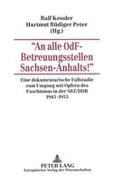 «An Alle Odf-Betreuungsstellen Sachsen-Anhalts¿»