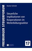 Steuerliche Implikationen Von Kooperationen Im Weiterbildungssektor