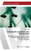 Unterricht orientiert am Daltonplan