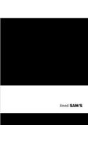 Sams 10x11 Lined Black Notebook
