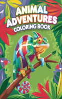 Animal Adventure Coloring Book for Teens