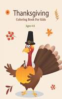 Thanksgiving coloring book for kids ages 4-8