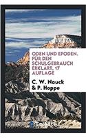 Oden und Epoden. Fï¿½r den Schulgebrauch erklï¿½rt, 17 auflage
