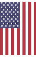 United States Flag Notebook - American Flag Book - United States Travel Journal: Medium College-Ruled Journey Diary, 110 page, Lined, 6x9 (15.2 x 22.9 cm)