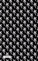Lined Notebook Journal White Palms Black