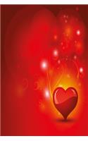 Notebook Luminous Heart red Edition: A notebook for women with hearts